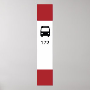 TTC Bus Stop Poster w/ customizable route