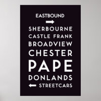 TTC - Eastbound Stations Poster