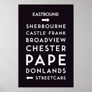 TTC - Eastbound Stations Poster