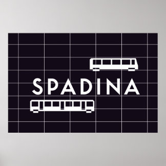 TTC - Poster des trains de la station Spadina