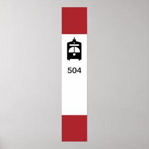 TTC Streetcar Stop Poster w/ Personalized Route #