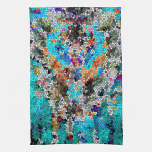 TTEQOTGCubismINV SGDRKDP BLUE Kitchen Towel