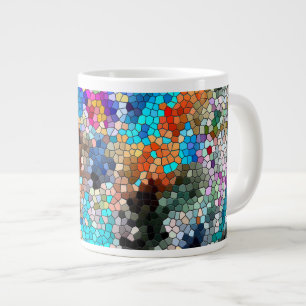 TTEQOTGCubismINV SGDRKDP BLUE Large Coffee Mug