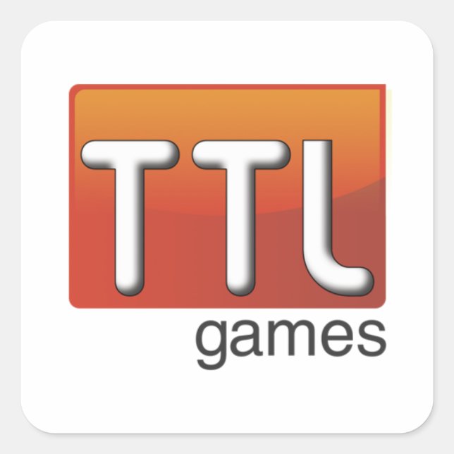 TTL Games Logo Square Sticker (Front)