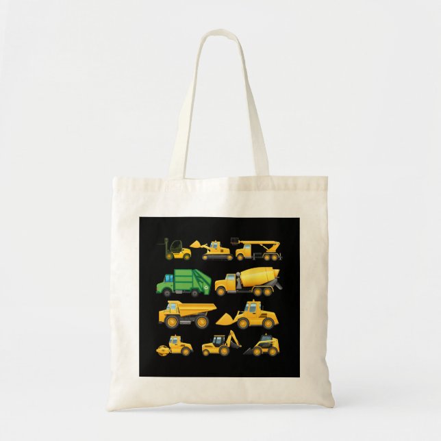 Ttr,u cbkuTrucks And Diggers Toddlers Construction Tote Bag (Front)