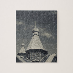Ttraditional wooden Russian Orthodox church 3 Jigsaw Puzzle