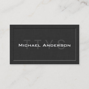TTYS Simple Elegant Linen Networking Calling Card