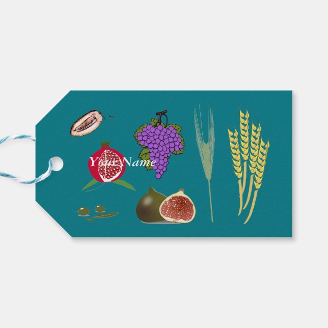 Tu B'Shvat Gift Tags (Back Horizontal)