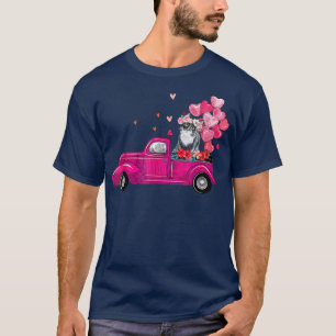 tu cute truck cat valentines day costume boy girl  T-Shirt