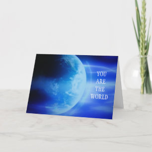 "TU ES LE MONDE POUR MOI" CARTE D'ANNIVERSAIRE