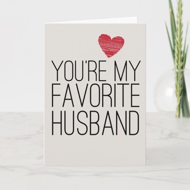 Tu es ma carte d'amour pour mari préféré (Devant)