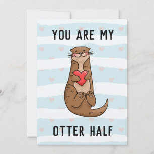 Tu Es Ma Demi-Valentine Carte De Vacances