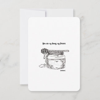 Tu es mon Miel, mon Forever, je t'aime, Carte Plat