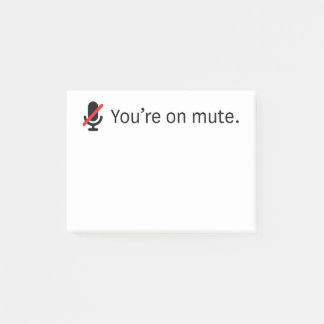 Tu es muet. 3 x 4 notes collantes post-it