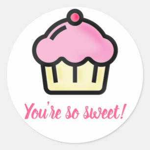 Tu es si gentil ! Stickers Cupcake Saint Valentin