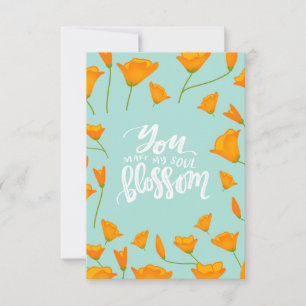 Tu Fais Mon Carte de remerciements De Pavot À Blos