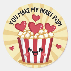 Tu Fais Mon Coeur Pop ! Sticker Valentine de Popco