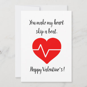 Tu fais sauter un battement de mon coeur. Carte Sa