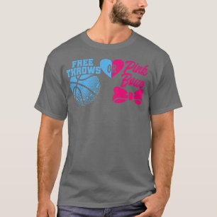 Tu Free Throws or Pink Bows Gender Reveal Costume  T-Shirt