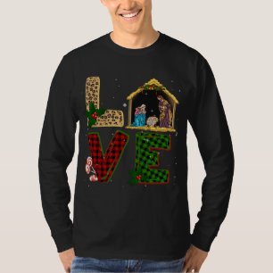 Tu Leopard Plaid Christmas Nativity Costume Christ T-Shirt