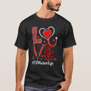 Tu Love Stethoscope Heart ER Nurse Valentines Day T-Shirt