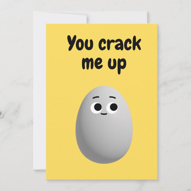 Tu m'as cassé un oeuf mignon, une carte de Pâques  (Devant)