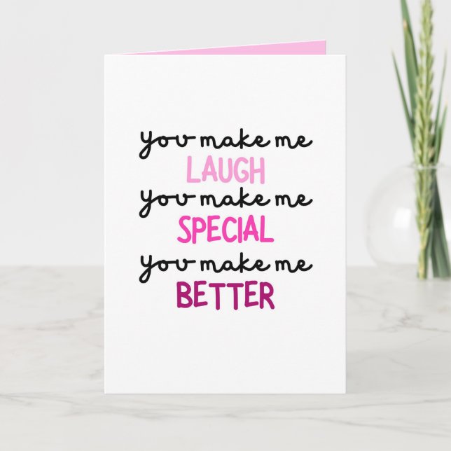 Tu Me Fais Rire, Carte Anniversaire (Devant)