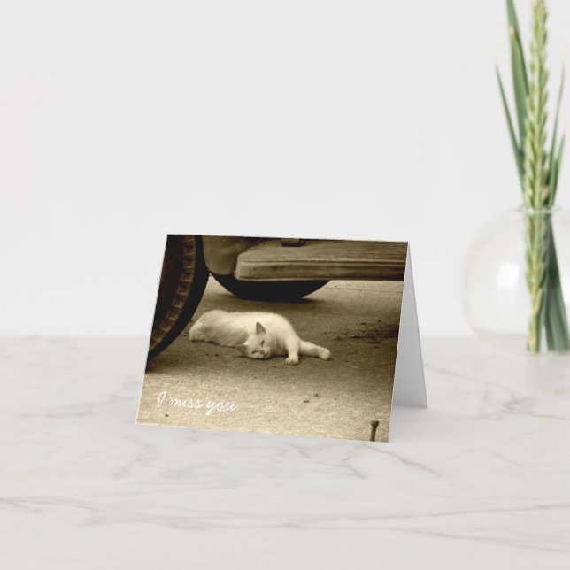 Tu me manque carte - chat seul (Devant)