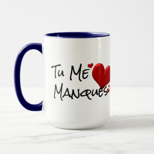 tu me manques miss you hearts coffee mug design