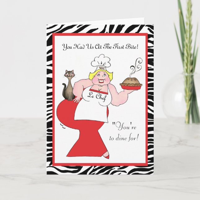 "Tu Nous As Eu Au Premier Bite !" cartes de remerc (Devant)