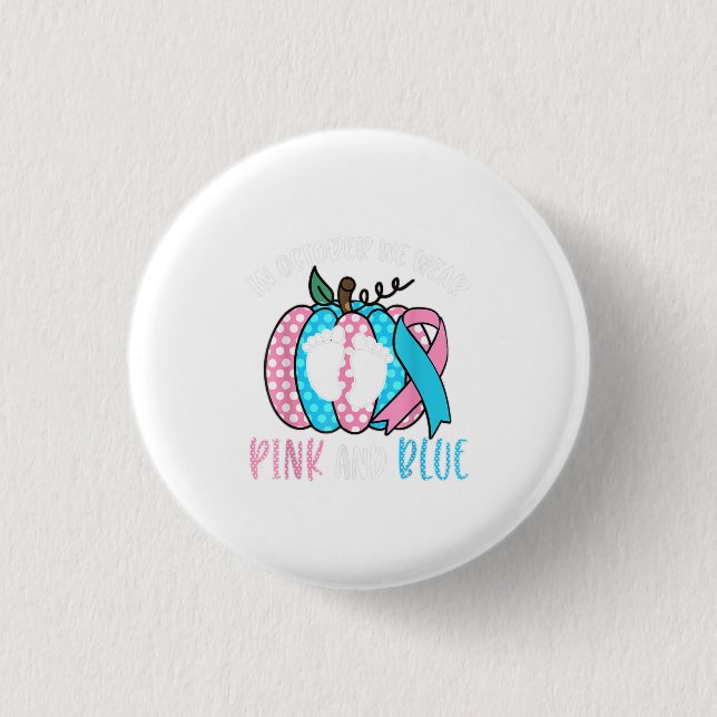 Tu Pregnancy And Infant Loss Awareness Costume Pum 1 Inch Round Button (Front)