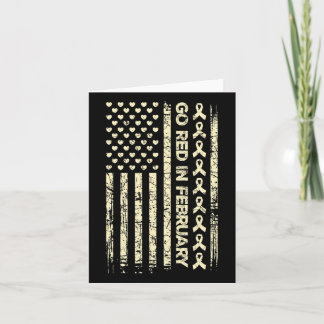 Tu Red Ribbon Heart Disease Awareness Gift America Card