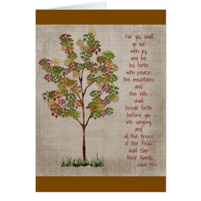 Tu sortiras avec Joy Isaïe 55 vers (Devant)