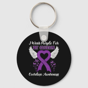 Tu Support Overdose Awareness Month Costume Grandp Keychain