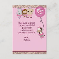 Tu Tu Cute Thank You 3.5"x5" MONKEY GIRL TTC(FLAT)