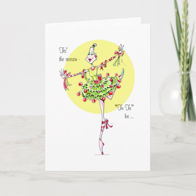 Tu Tu Fabulous Carte de vacances. (Devant)