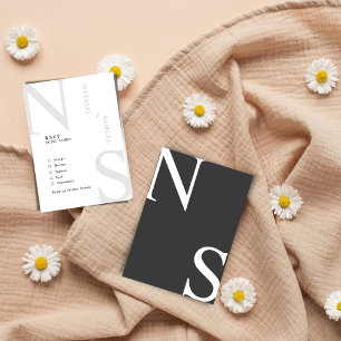 Tuatara Minimalist & Elegant Bold Initials Wedding RSVP Card