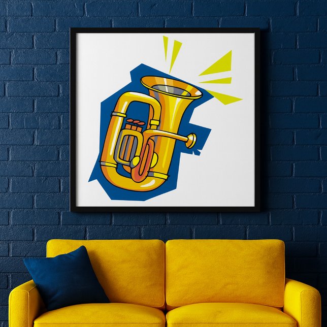 Tuba Brass Instrument Bright Music Band Poster (Creator Uploaded)