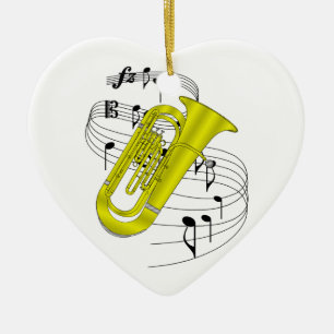 Tuba Ceramic Ornament