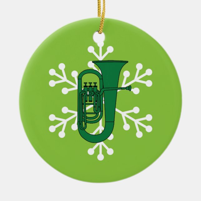 Tuba Christmas Ornament (Front)