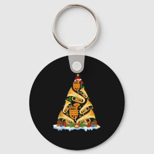 Tuba Christmas Tree Lights Tuba Music Lover Musica Keychain
