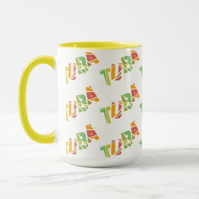 Tuba Cracked Text Mug (Left)
