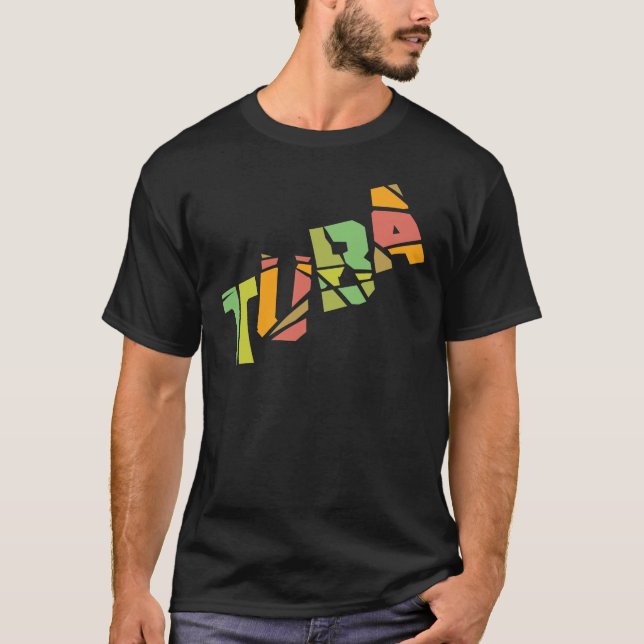Tuba Cracked Text T-Shirt (Front)