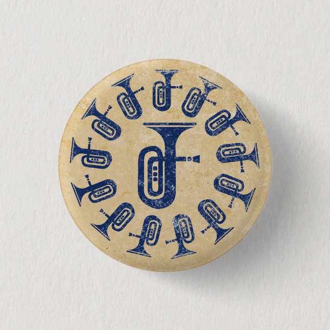 Tuba Dance 1 Inch Round Button (Front)