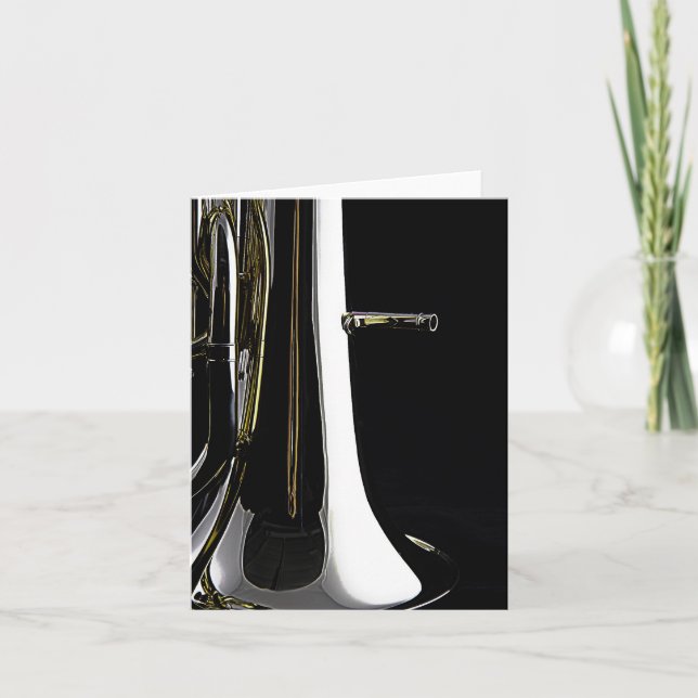 Tuba Greeting Card for Band Musicians (Front)