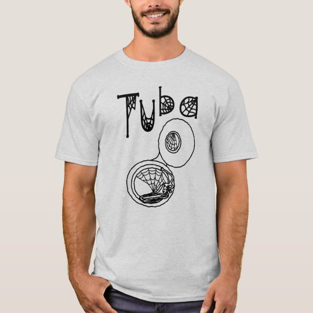 Tuba Halloween Cobwebs T-Shirt (Front)