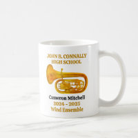 Tuba High School Band Gold Personalized