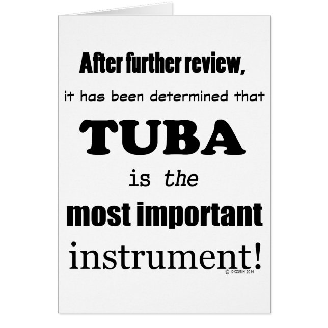 Tuba Most Important Instrument (Front)