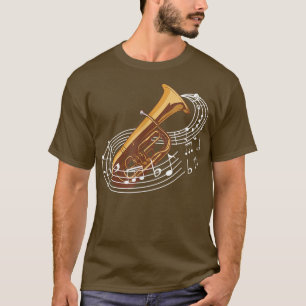 Tuba Music Notes of Brass Instruments T-Shirt
