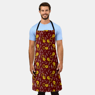 Tuba Music Notes Pattern Apron